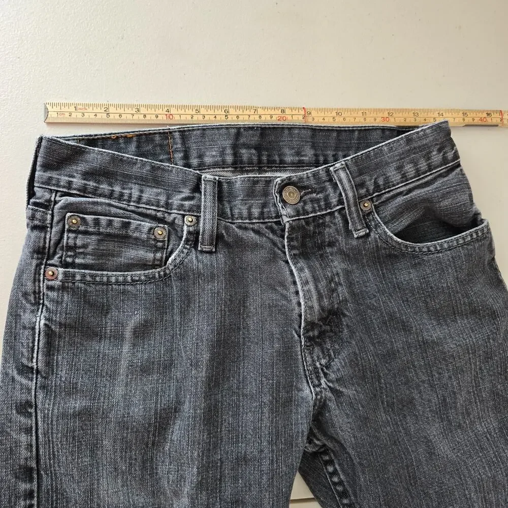 Levi's 514 Straight Jeans Men's 28 x 27 (tag 29 x 30) Charcoal Wash Fade